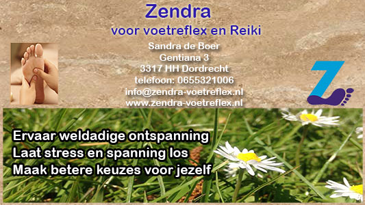 Zendra voor voetreflex en Reiki